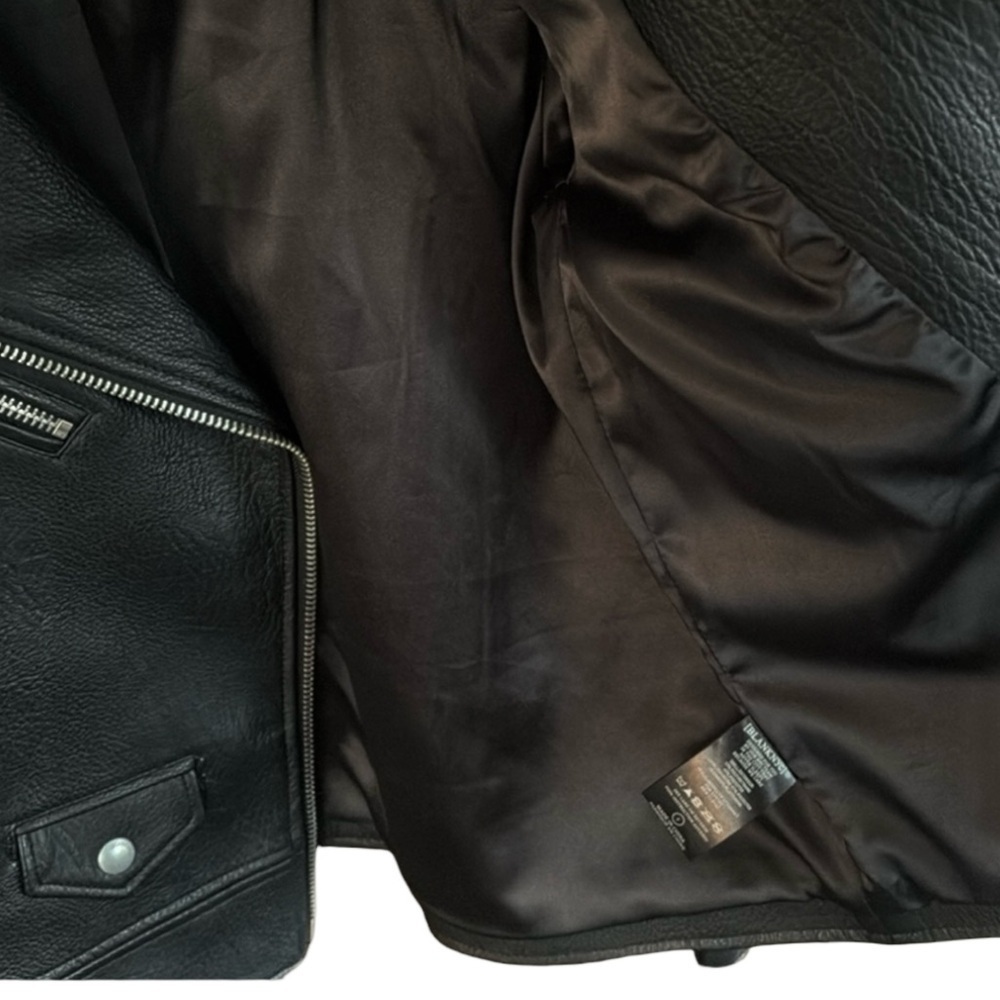 Like New Blank NYC Open Secret Faux Leather Moto Jacket Black Size Small - Picture 11 of 12